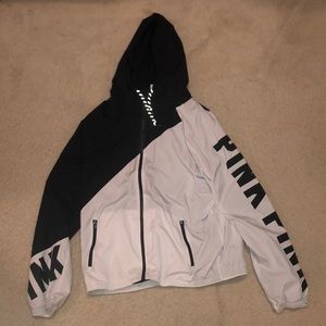 Black and white windbreaker